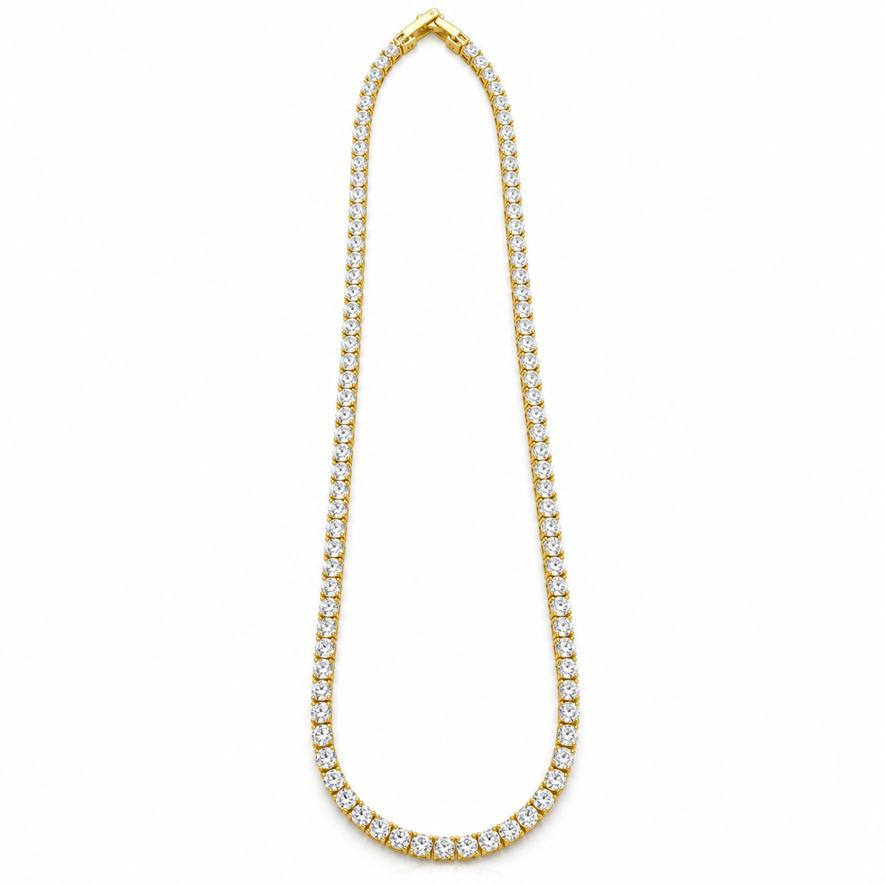 Classic Gold Tennis Chain Necklace