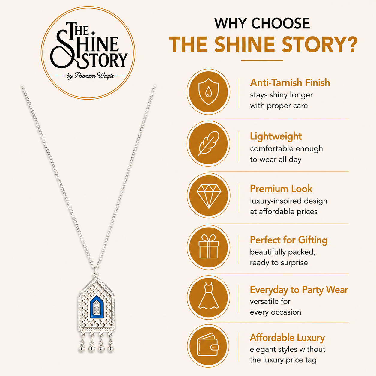 Moroccan Arch Lattice Pendant in Sterling Silver Tone