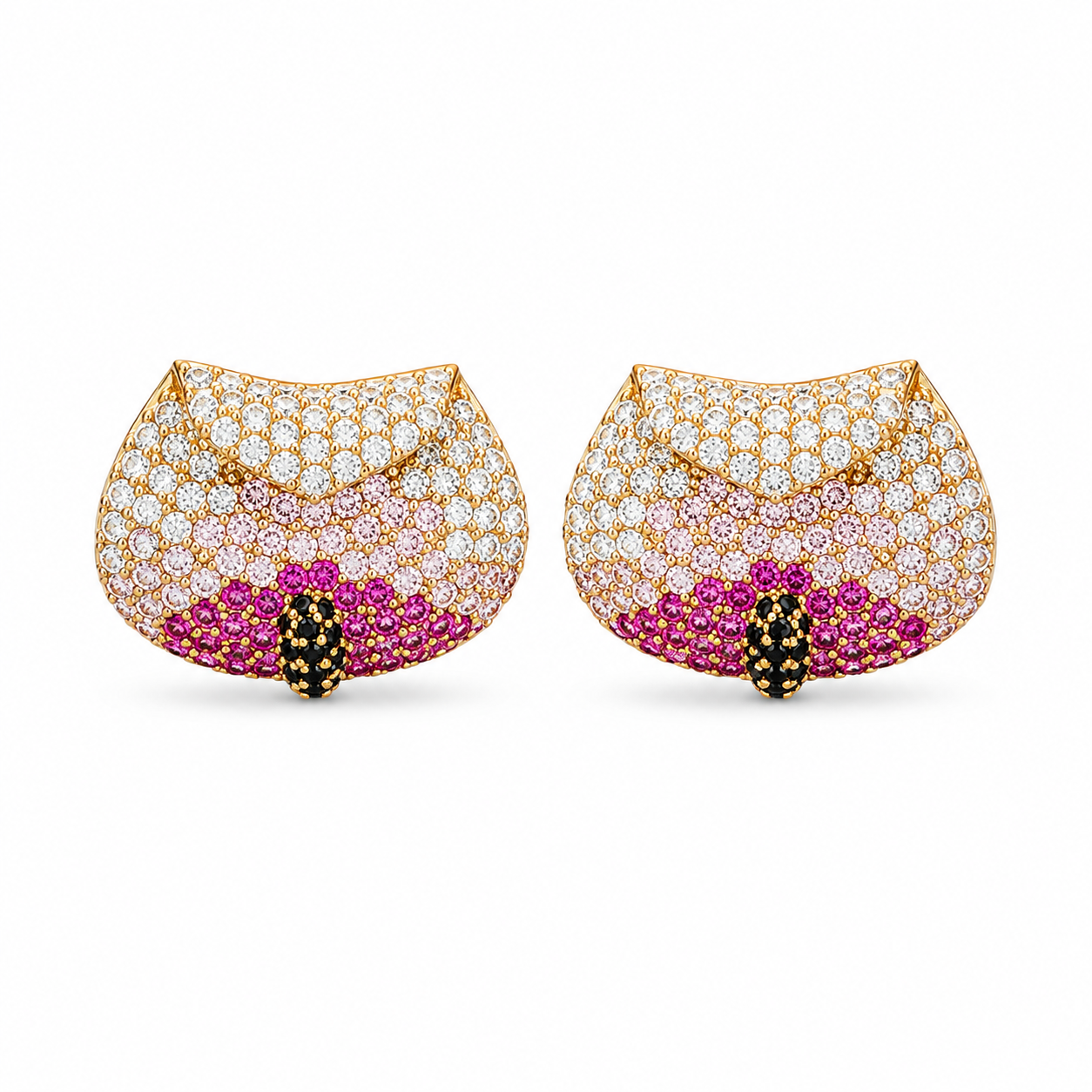 Crystal Envelope Stud Earrings